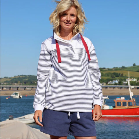 Lazy Jacks Button Neck Sweatshirt