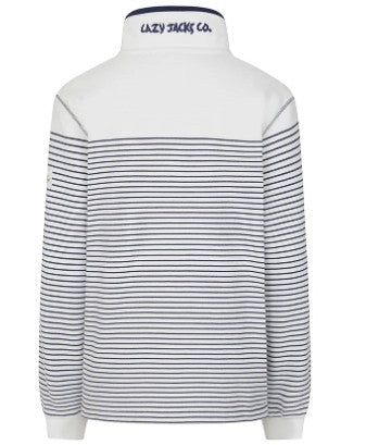 Lazy Jacks Button Neck Sweatshirt