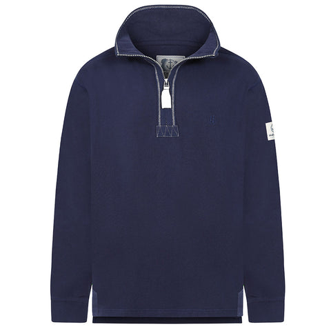 Lazy Jacks Mens Classic 1-4 Zip Plain Sweatshirt