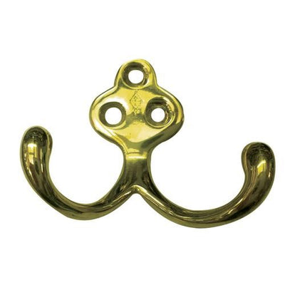 Brass Double Wardrobe Hook