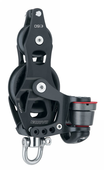 Harken 60mm Element Block - Single Fiddle Swivel Becket Cam