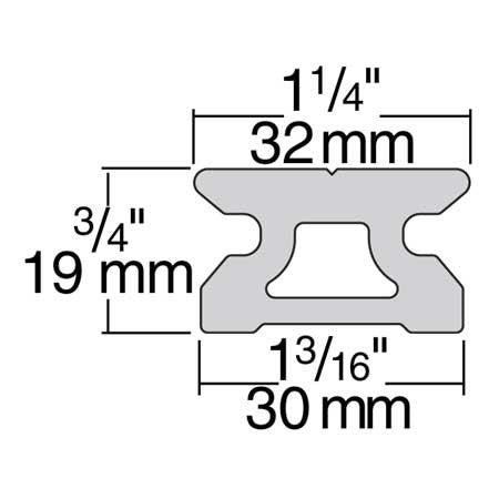 Harken32mmLowBeamEndstopTrack