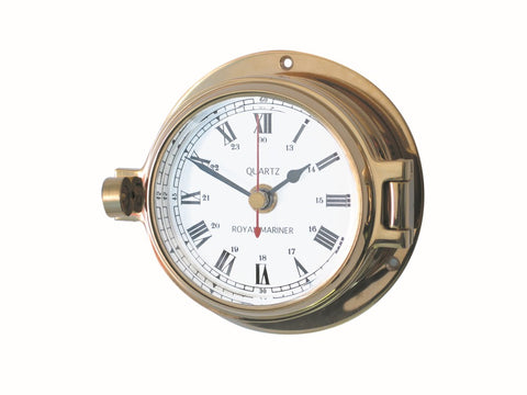 Royal Marine Channel Range 3" Clock Brass