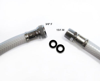 Reinforced Plastic Shower Hose 3-8" BSP F x 15mm M