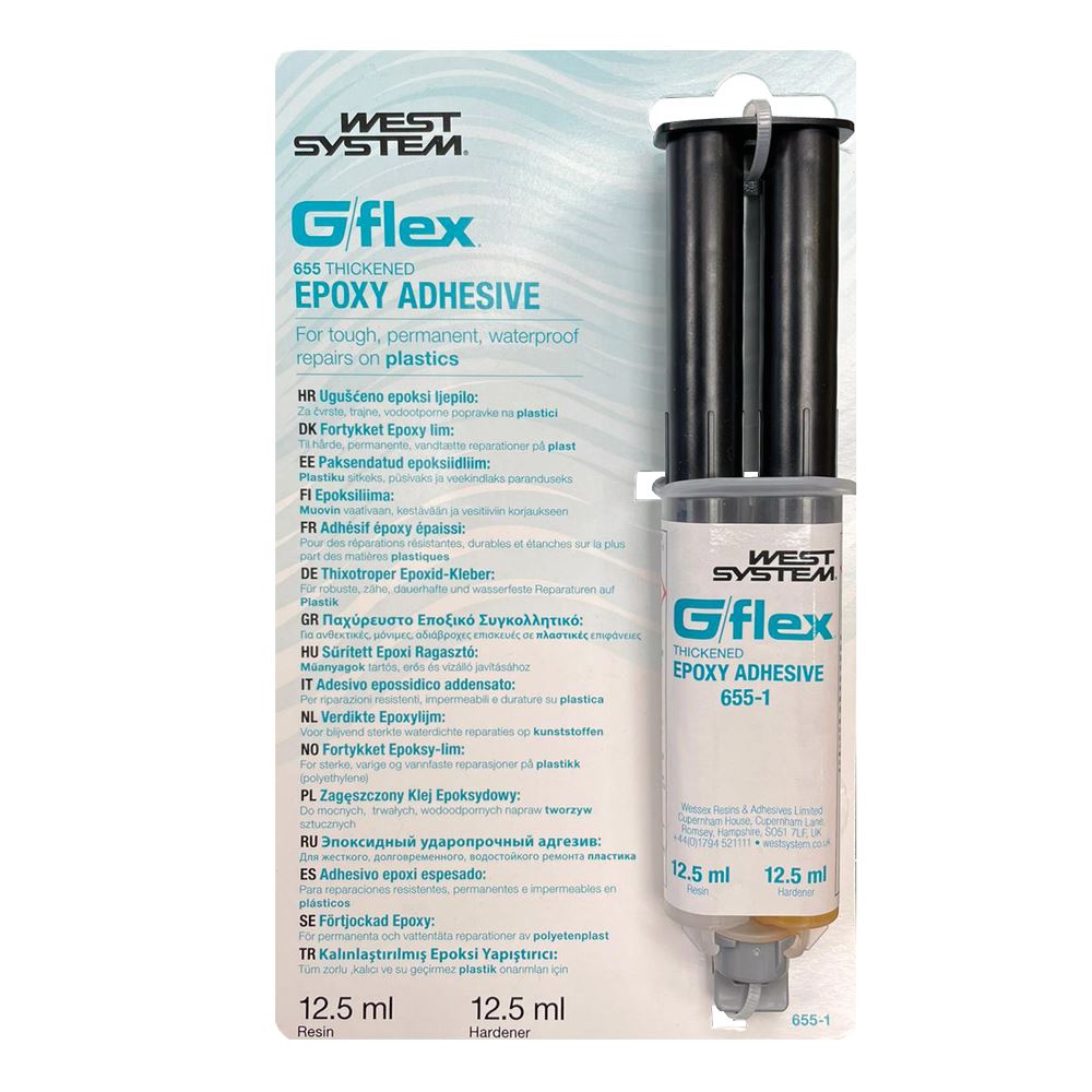 West System G Flex 655 Thickened Epoxy Adhesive Cartridge 25ml Fox's