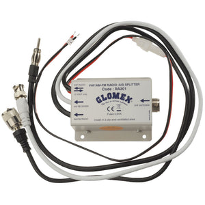 Glomex VHF to AIS and AM-FM radio Splitter RA201AIS