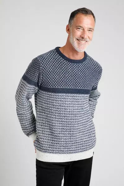 Weird Fish Mens Ralph Nordic Pattern Knit Crew