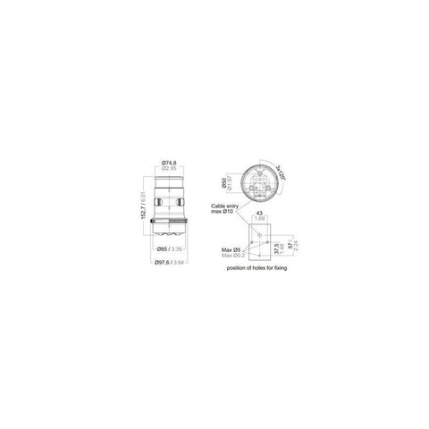 Aqua Signal Series 34 LED-12/24V WHITE