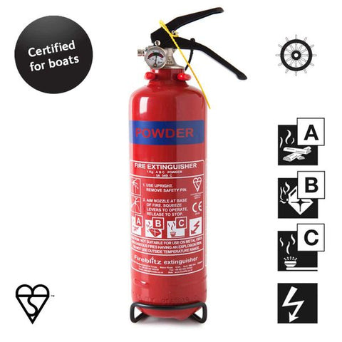 FireBlitz ABC Powder Fire Extinguisher Med Ships Wheel