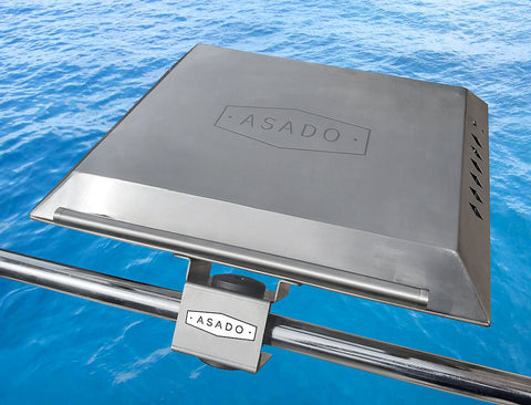 Asado Charcoal Boat BBQ With Lid And Clamp For 22-25mm Rails