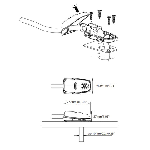 Scanstrut Stealth horizontal entry cable seal