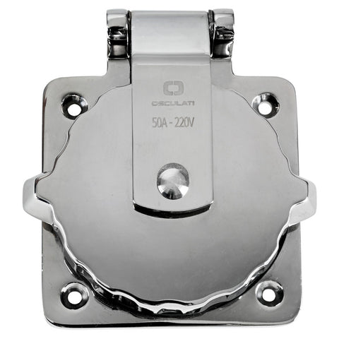 Osculati Stainless Steel  IP56 watertight socket 30A 220V