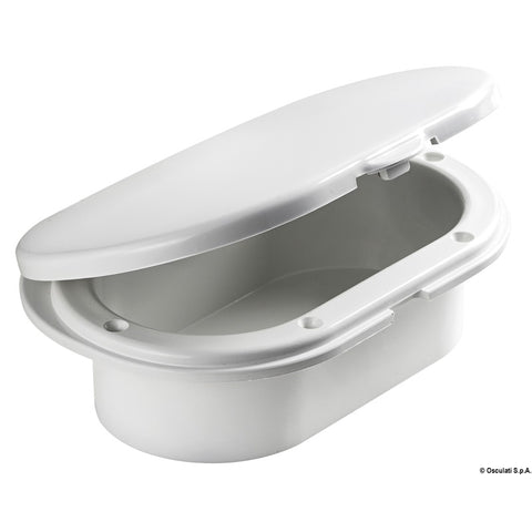 Oval shower enclosure + door rear outlet 185x131