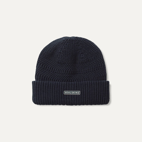Sealskinz Gressenhall Waterproof Cold Weather Textured Stripe Roll Cuff Beanie