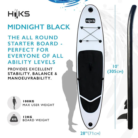HIKS 10ft Inflatable Stand Up Paddleboard Kit