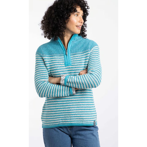 Juliet 1/4 Zip Macaroni Adriatic Blue