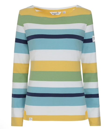 Long Sleeved Striped Breton Top