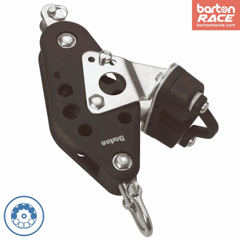 Barton Size 7 44/72mm Fiddle Ball Bearing Pulley Block Swivel Becket & Cam