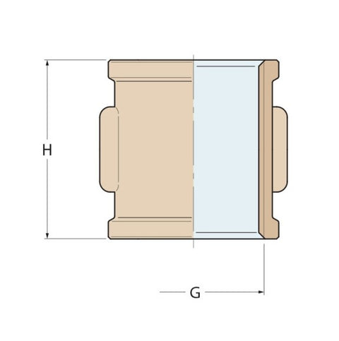 Guidi Bronze Equal Socket F 1 1/2 inch