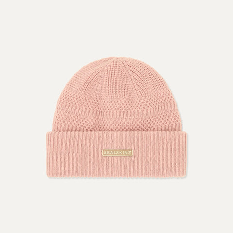 Sealskinz Gressenhall Waterproof Cold Weather Textured Stripe Roll Cuff Beanie