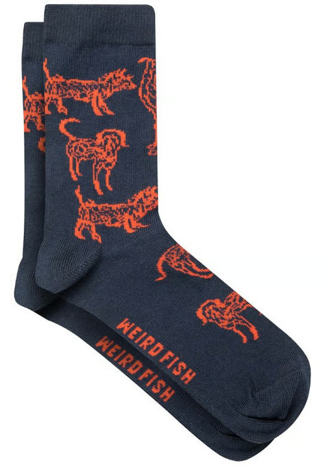 Weird Fish Parade 3pk Ladies Socks