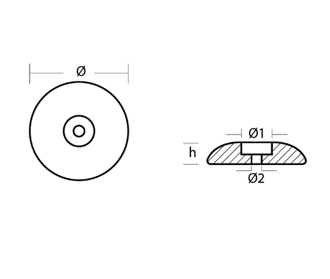 Alloy Disc Anode 125mm