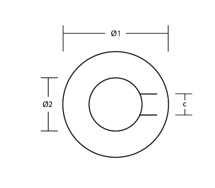 Stainless steel washer for Radice type propeller anode