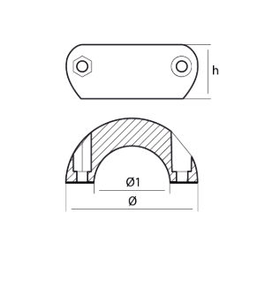 Zinc Collar Anode 22mm