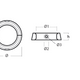 Volvo Penta collar for folding propeller Zinc