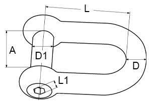 SD Socket Head D Shackle