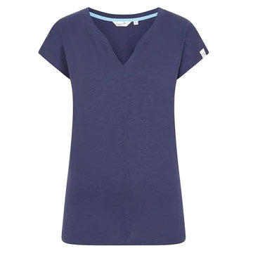 Lazy Jacks Women's V Neck Slub Top