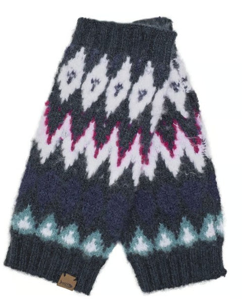 Shutt Fair Isle Wrist Warmers Navy