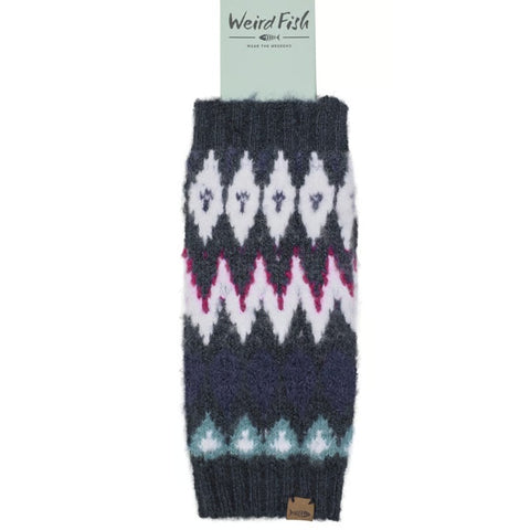 Shutt Fair Isle Wrist Warmers Navy