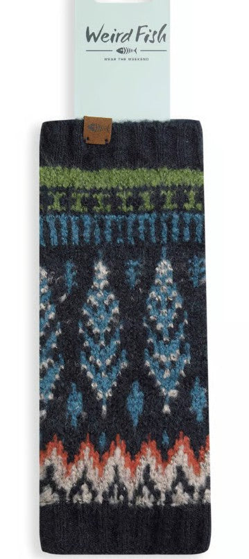 Shutt Fair Isle Wrist Warmers Navy