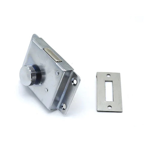 Cylinder Rim Lock 35mm Chrome