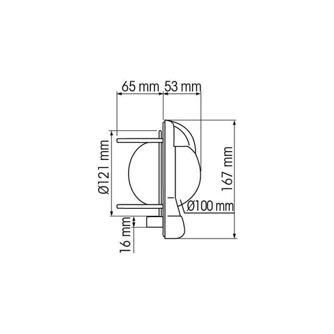 Plastimo Contest 101 Compass-Vertical Bulkhead-Black (Red Card)