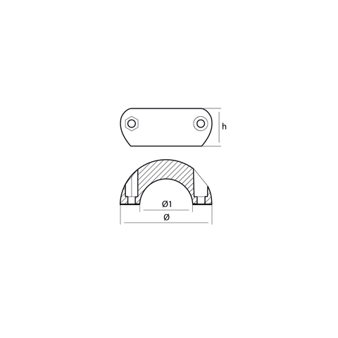 Tecnoseal Naca profile Shaft collar anodes
