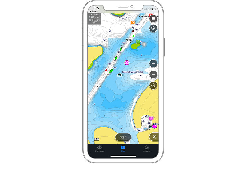 Garmin ActiveCaptain app paired with the ECHOMAP UHD2 over Wi-Fi