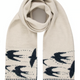 Weird Fish Thessaly Bird Fair Isle Scarf Ecru
