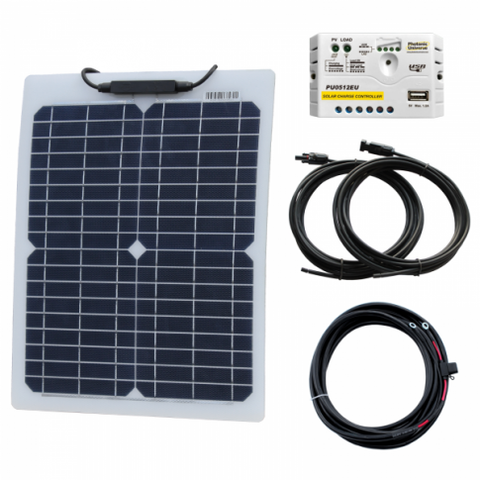 Semi-flexible solar panel kit