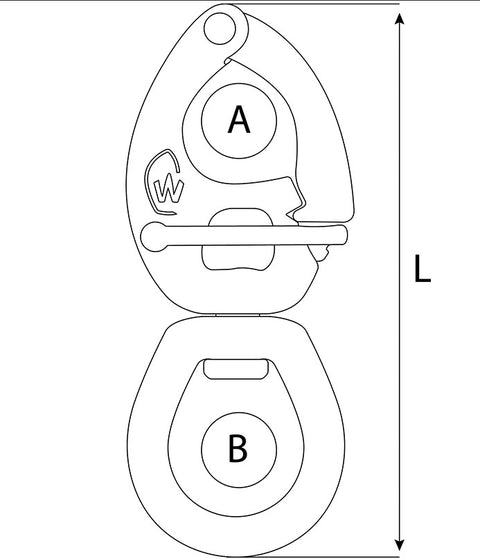 Wichard Forged SS Swivel Bail Quick Release Snap Shackles