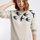 Weird Fish Women's Swallows Intarsia Fair Isle Jumper