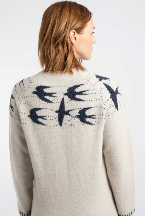 Weird Fish Women's Swallows Intarsia Fair Isle Jumper