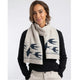 Weird Fish Thessaly Bird Fair Isle Scarf Ecru