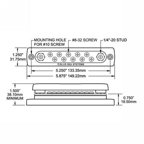 Blue Sea 150 Amp Busbar System