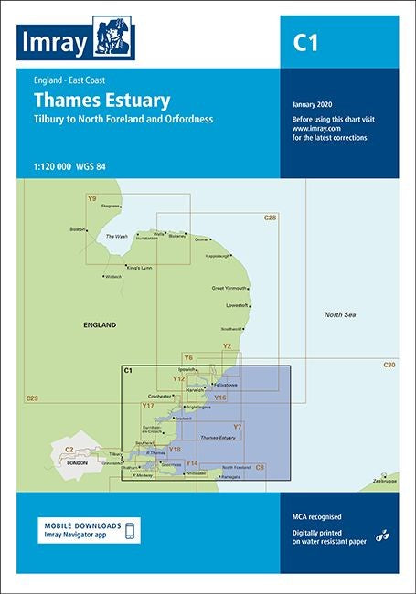 Imray C1 Chart - Thames Estuary