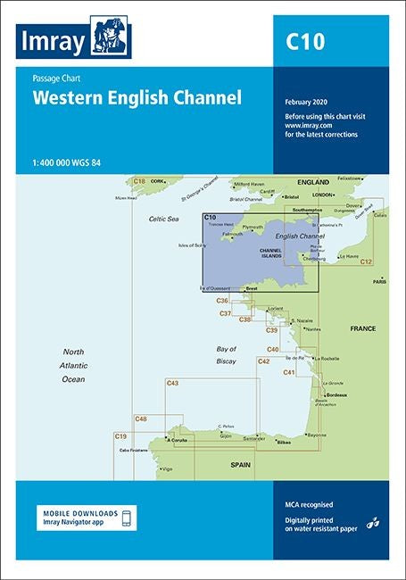 Imray C10 Chart - Western English Channel