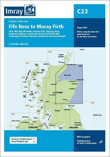 Imray C23 Chart - East Coast of Scotland