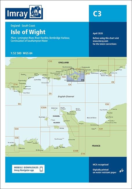 Imray C3 Chart - Isle of Wight