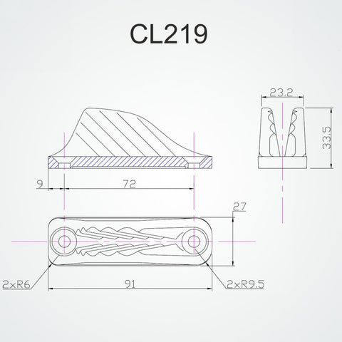 Clamcleat Racing Clamcleat CL219AN Racing Vertical Rope Cleat 12mm – Fox's Chandlery
